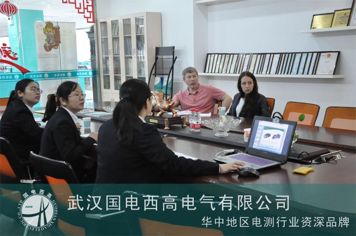 俄羅斯客戶到武漢國電西高考察一批設(shè)備